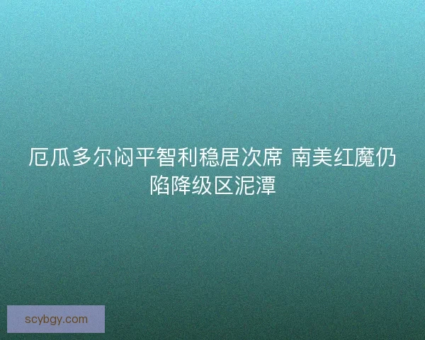 厄瓜多尔闷平智利稳居次席 南美红魔仍陷降级区泥潭