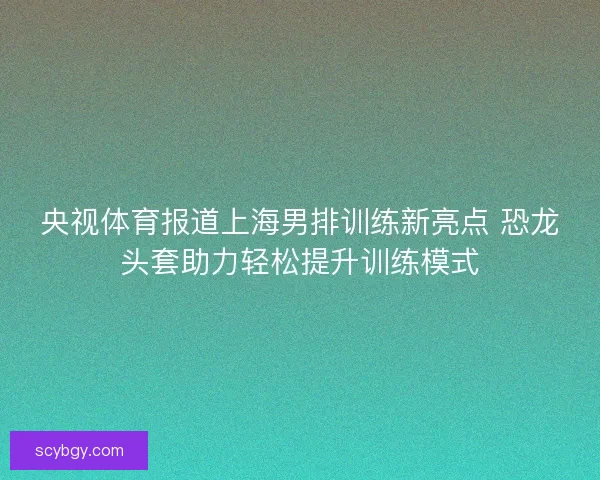 央视体育报道上海男排训练新亮点 恐龙头套助力轻松提升训练模式
